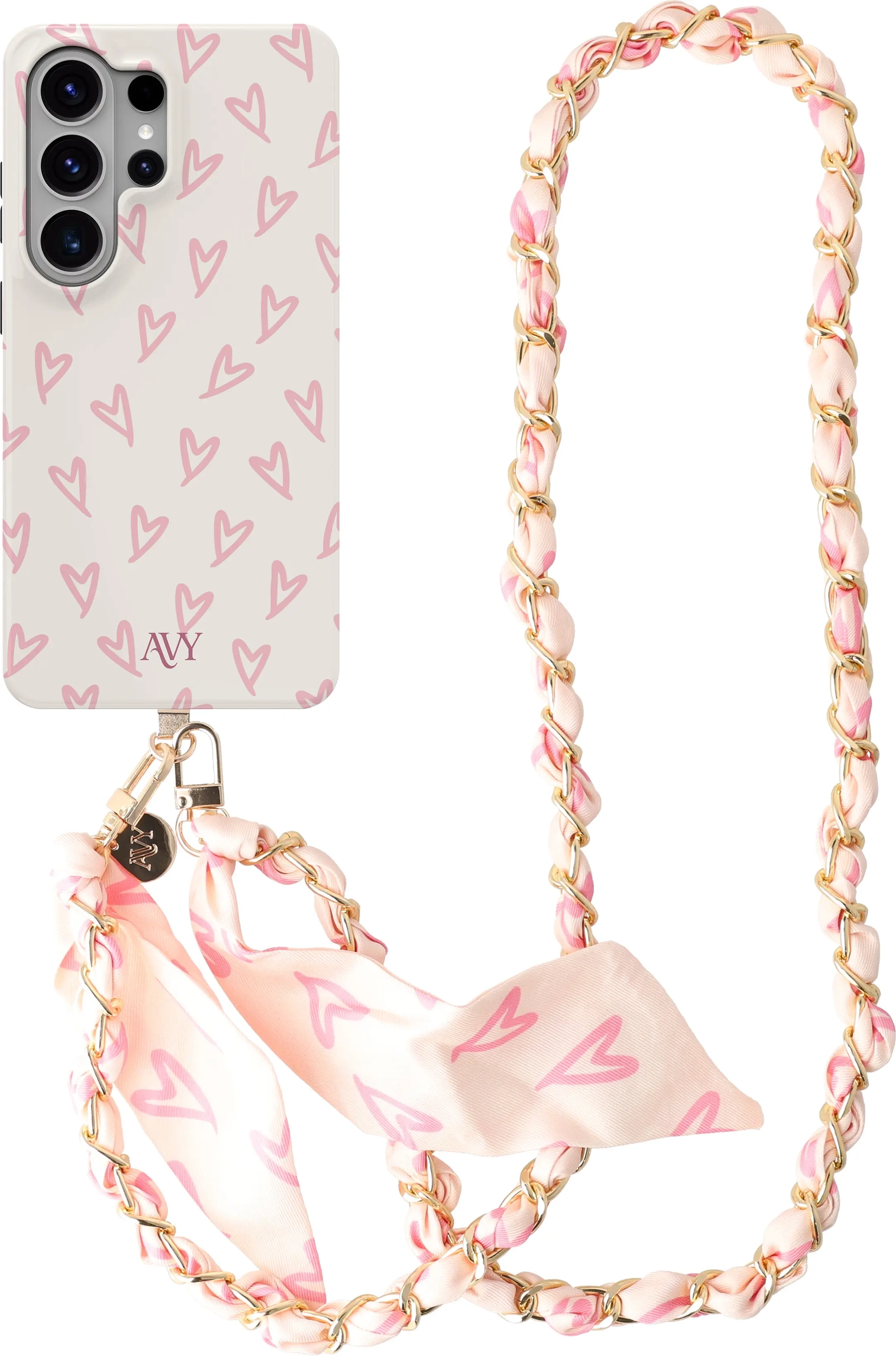 AVY Samsung Galaxy S26 Ultra MagSafe Hoesje met Koord (120CM) Cupid Blush afbeelding 1