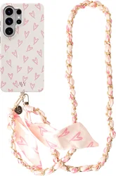 AVY Samsung Galaxy S26 Ultra MagSafe Hoesje met Koord (120CM) Cupid Blush afbeelding