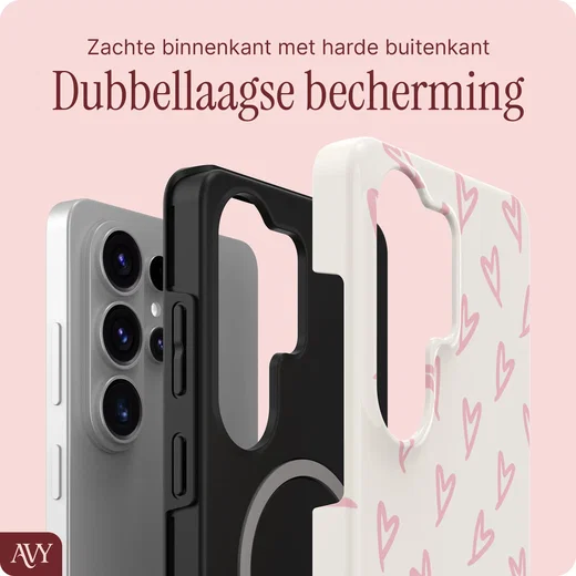AVY Samsung Galaxy S26 Ultra MagSafe Hoesje met Koord (120CM) Cupid Blush afbeelding 5