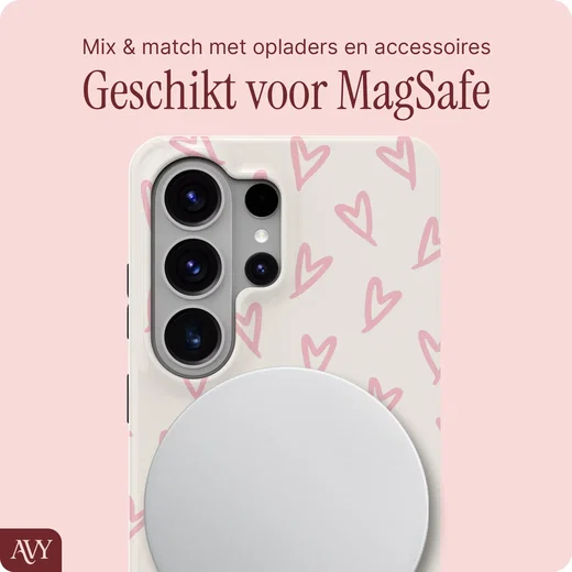 AVY Samsung Galaxy S26 Ultra MagSafe Hoesje met Koord (120CM) Cupid Blush afbeelding 7