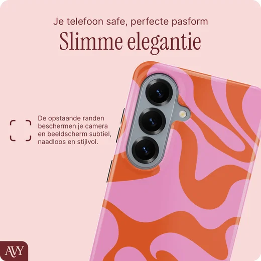 AVY Samsung Galaxy S26 MagSafe Hoesje met Koord (30CM) Rosé Hearts afbeelding 4