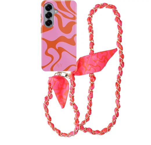 AVY Samsung Galaxy S26 Plus MagSafe Hoesje met Koord (120CM) Rosé Twist afbeelding 1