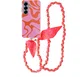 AVY Samsung Galaxy S26 Plus MagSafe Hoesje met Koord (120CM) Rosé Twist