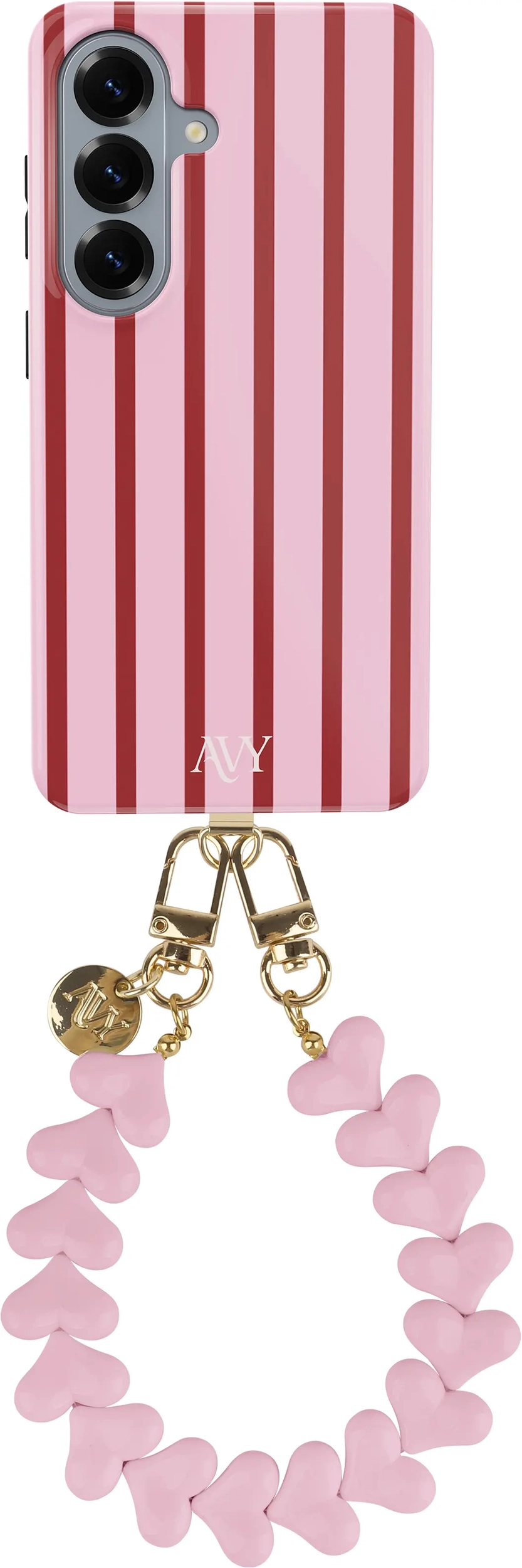 AVY Samsung Galaxy S26 MagSafe Hoesje met Koord (30CM) Linea Hearts afbeelding 1