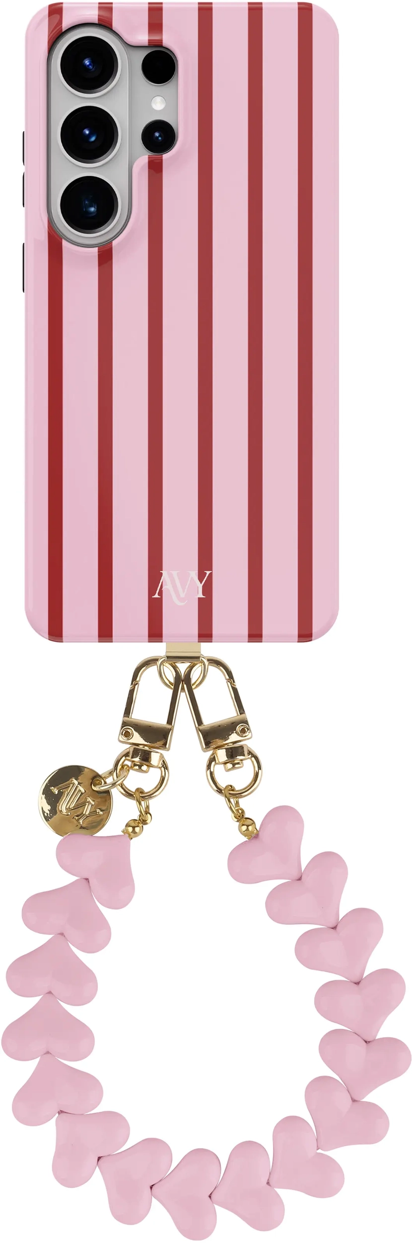 AVY Samsung Galaxy S26 Ultra MagSafe Hoesje met Koord (30CM) Linea Hearts afbeelding 1