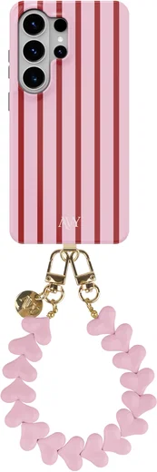 AVY Samsung Galaxy S26 Ultra MagSafe Hoesje met Koord (30CM) Linea Hearts afbeelding 1