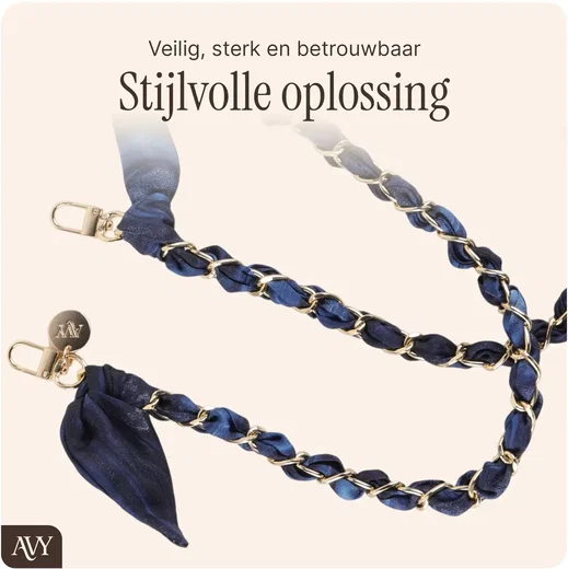 AVY Apple iPhone 17 MagSafe Hoesje met Koord (120CM) Obscura Blue afbeelding 10