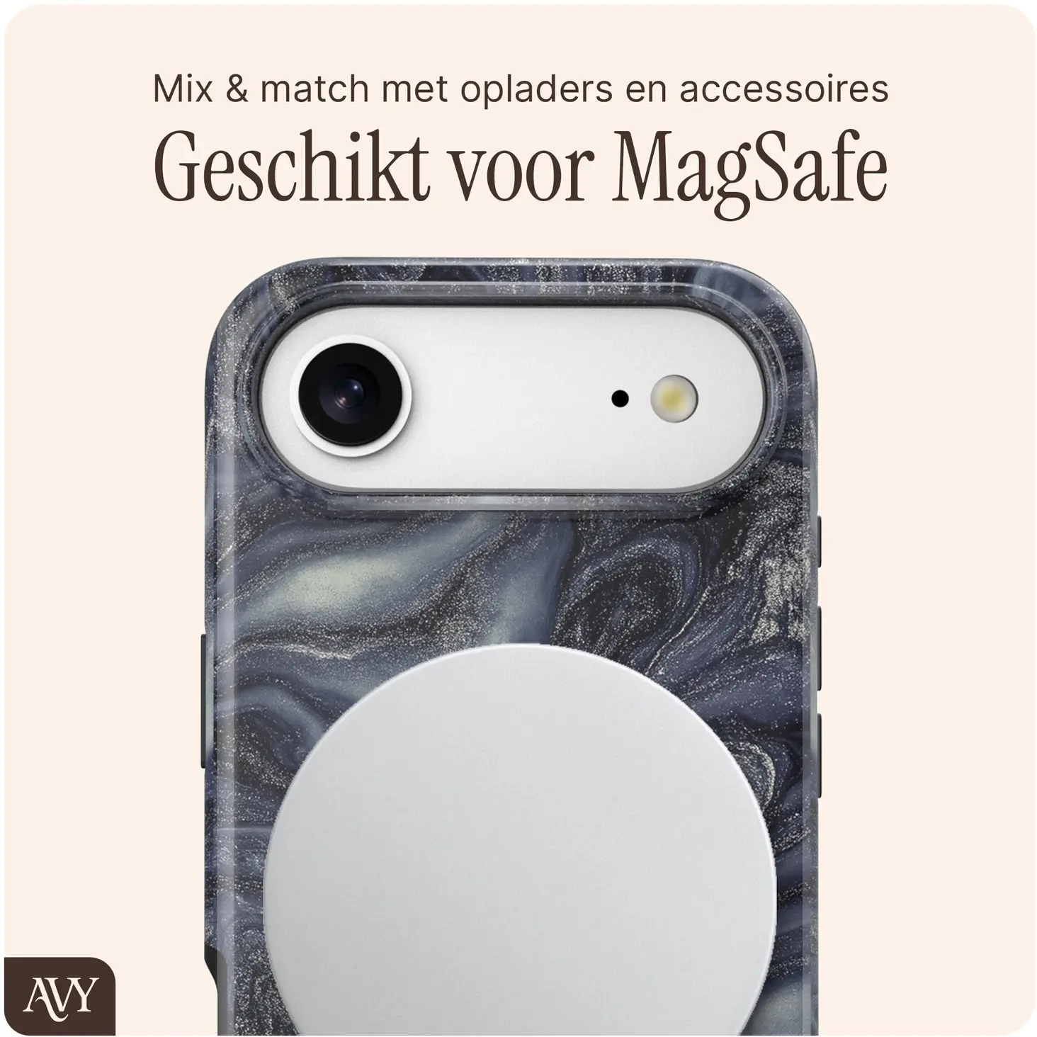 AVY Apple iPhone Air MagSafe Hoesje met Koord (120CM) Obscura Blue afbeelding 7