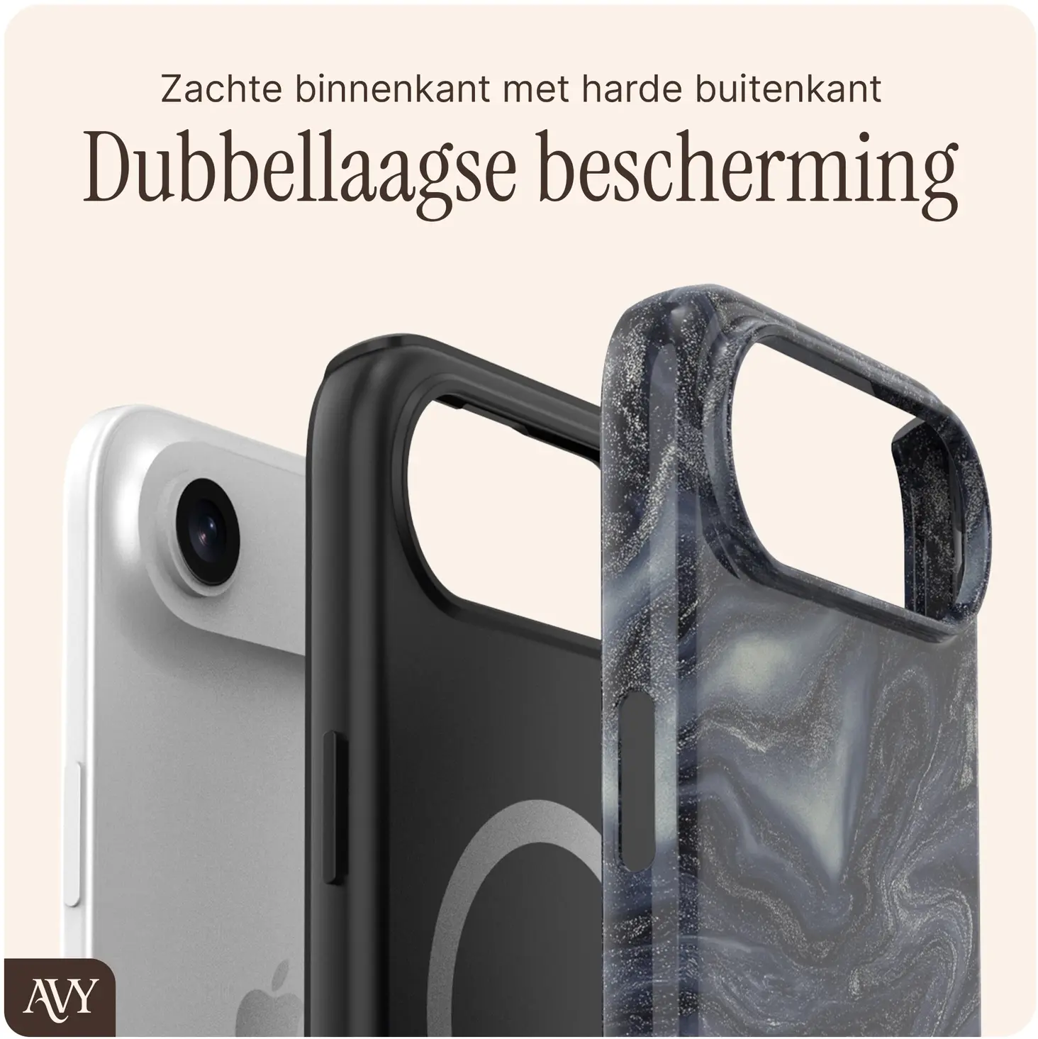 AVY Apple iPhone Air MagSafe Hoesje met Koord (120CM) Obscura Blue afbeelding 6