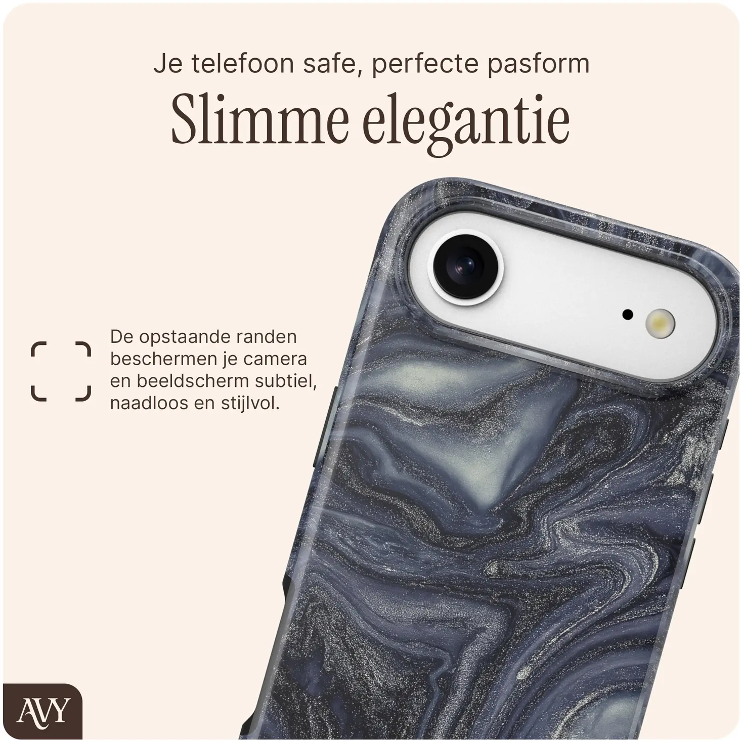 AVY Apple iPhone Air MagSafe Hoesje met Koord (120CM) Obscura Blue afbeelding 5