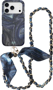 AVY Apple iPhone 17 Pro Max MagSafe Hoesje met Koord (120CM) Obscura Blue