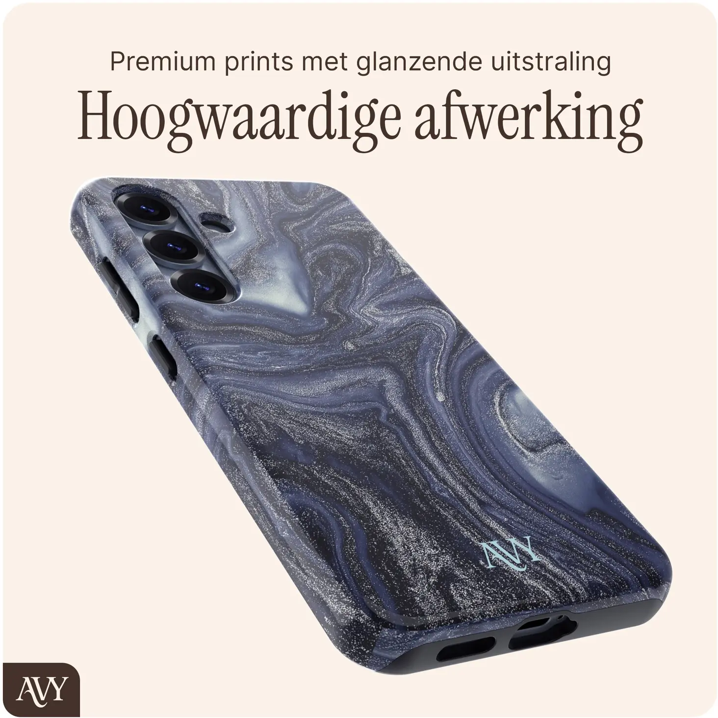 AVY Samsung Galaxy S25 MagSafe Hoesje met Koord (120CM) Obscura Blue afbeelding 6