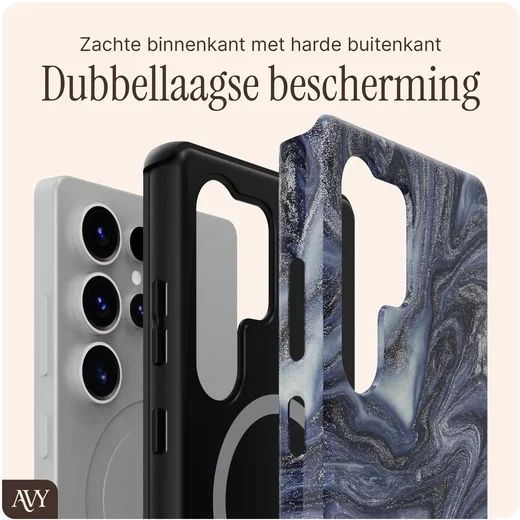 AVY Samsung Galaxy S25 Ultra MagSafe Hoesje met Koord (120CM) Obscura Blue afbeelding 5
