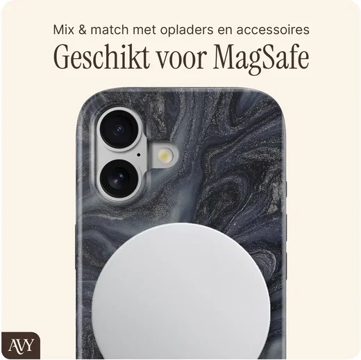 AVY Apple iPhone 16 MagSafe Hoesje met Koord (120CM) Obscura Blue afbeelding 8