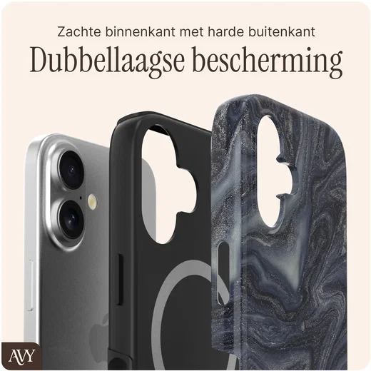 AVY Apple iPhone 16 MagSafe Hoesje met Koord (120CM) Obscura Blue afbeelding 6