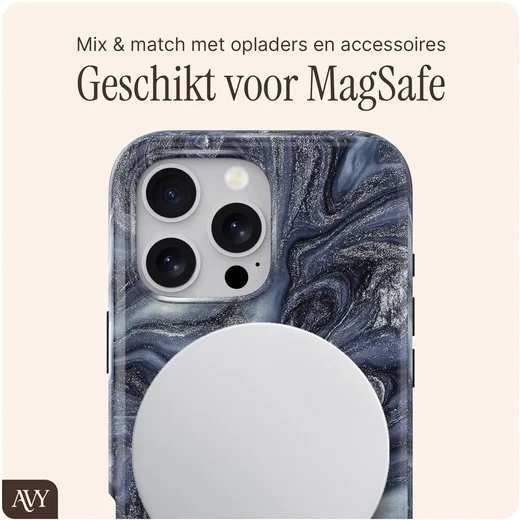 AVY Apple iPhone 16 Pro Max MagSafe Hoesje met Koord (120CM) Obscura Blue afbeelding 8