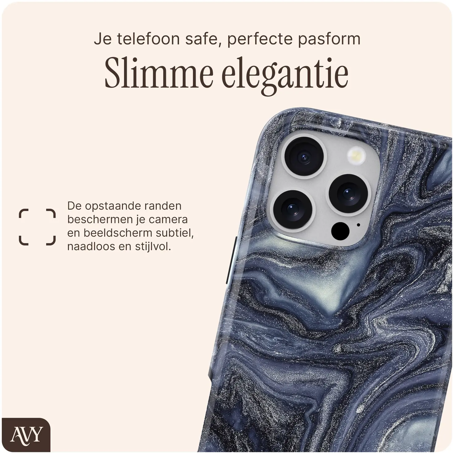 AVY Apple iPhone 16 Pro Max MagSafe Hoesje met Koord (120CM) Obscura Blue afbeelding 5