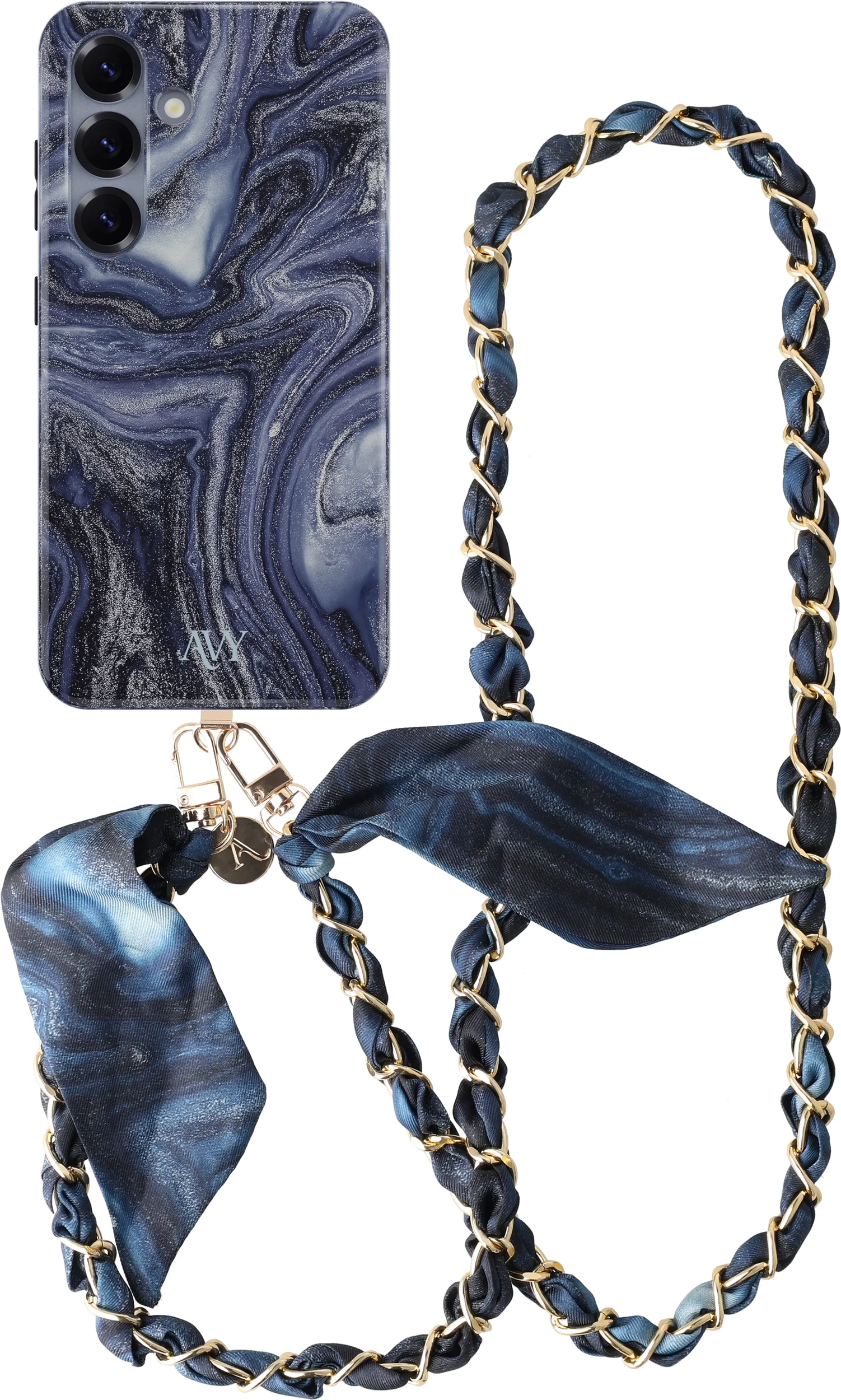 AVY Samsung Galaxy S24 Plus MagSafe Hoesje met Koord (120CM) Obscura Blue afbeelding 1