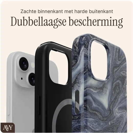 AVY Apple iPhone 15 MagSafe Hoesje met Koord (120CM) Obscura Blue afbeelding 6