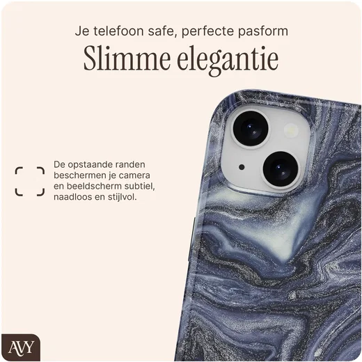AVY Apple iPhone 15 MagSafe Hoesje met Koord (120CM) Obscura Blue afbeelding 5