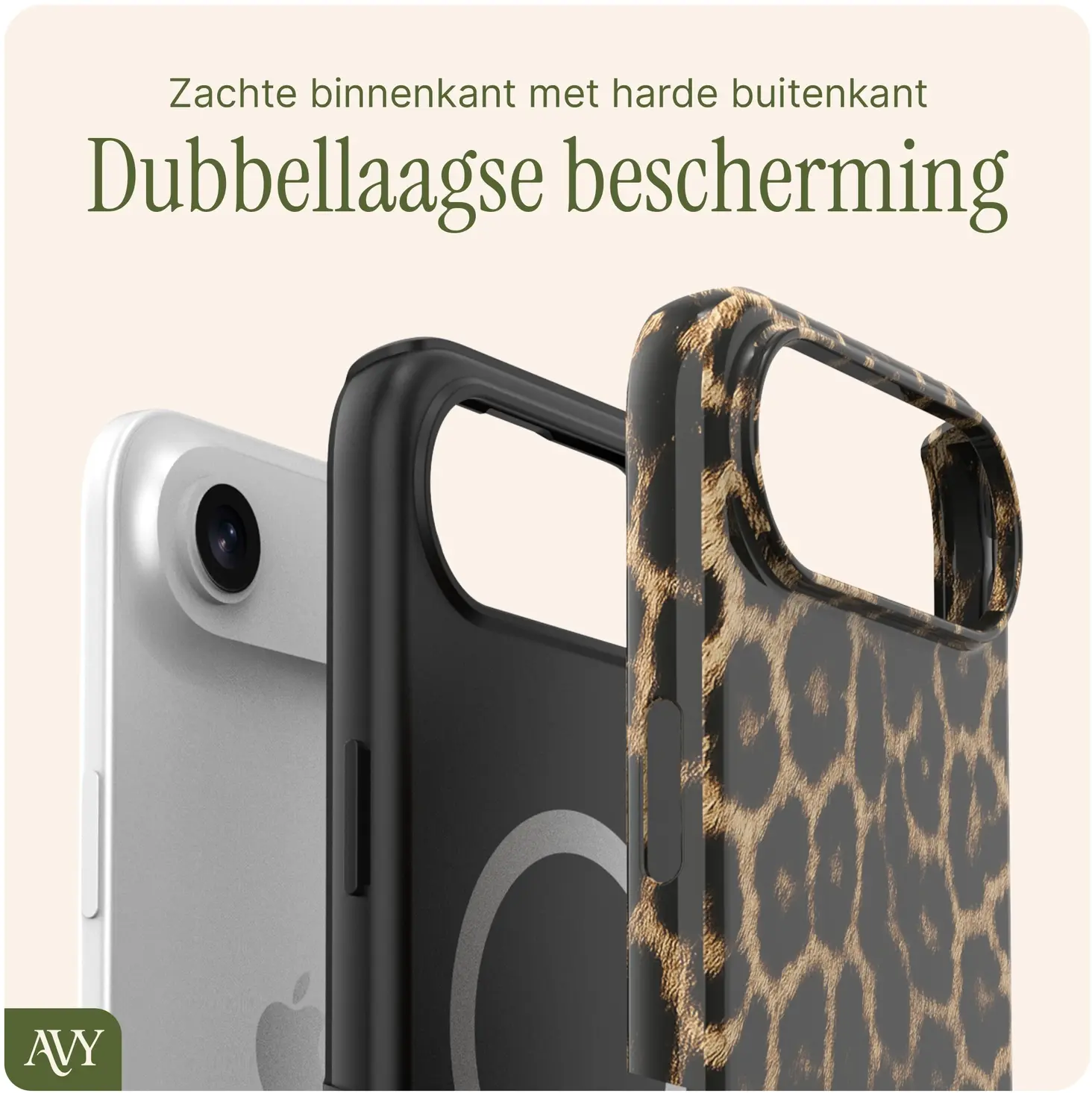AVY Apple iPhone Air MagSafe Hoesje met Koord (120CM) Panthera Chic afbeelding 7
