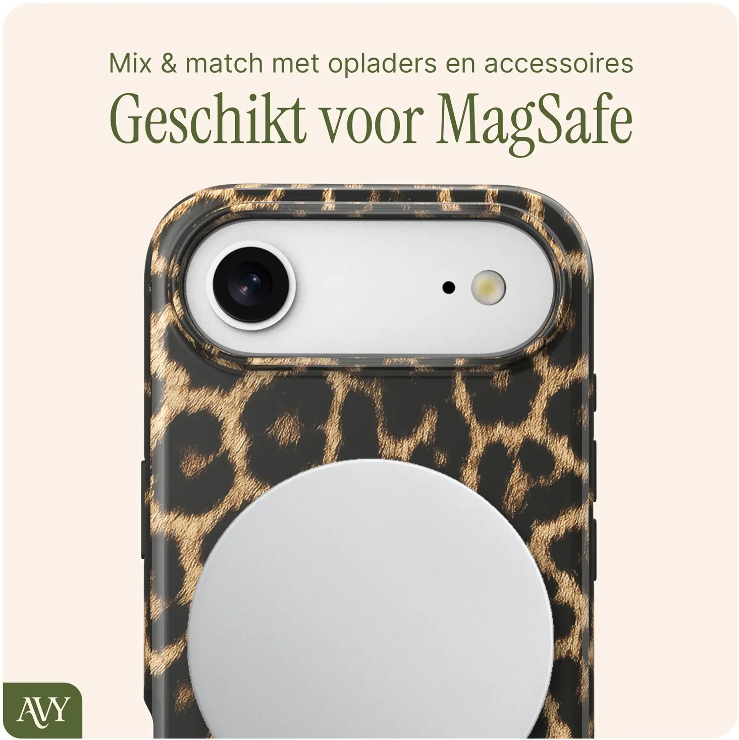 AVY Apple iPhone Air MagSafe Hoesje met Koord (120CM) Panthera Chic afbeelding 9