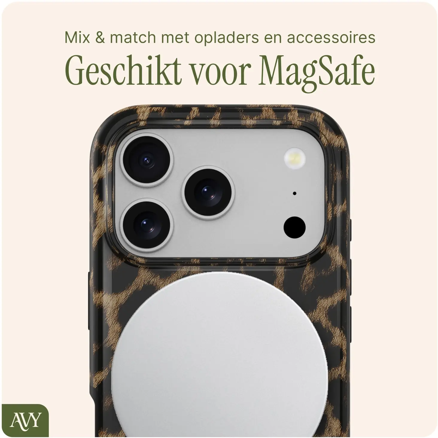 AVY Apple iPhone 17 Pro Max MagSafe Hoesje met Koord (120CM) Panthera Chic afbeelding 9