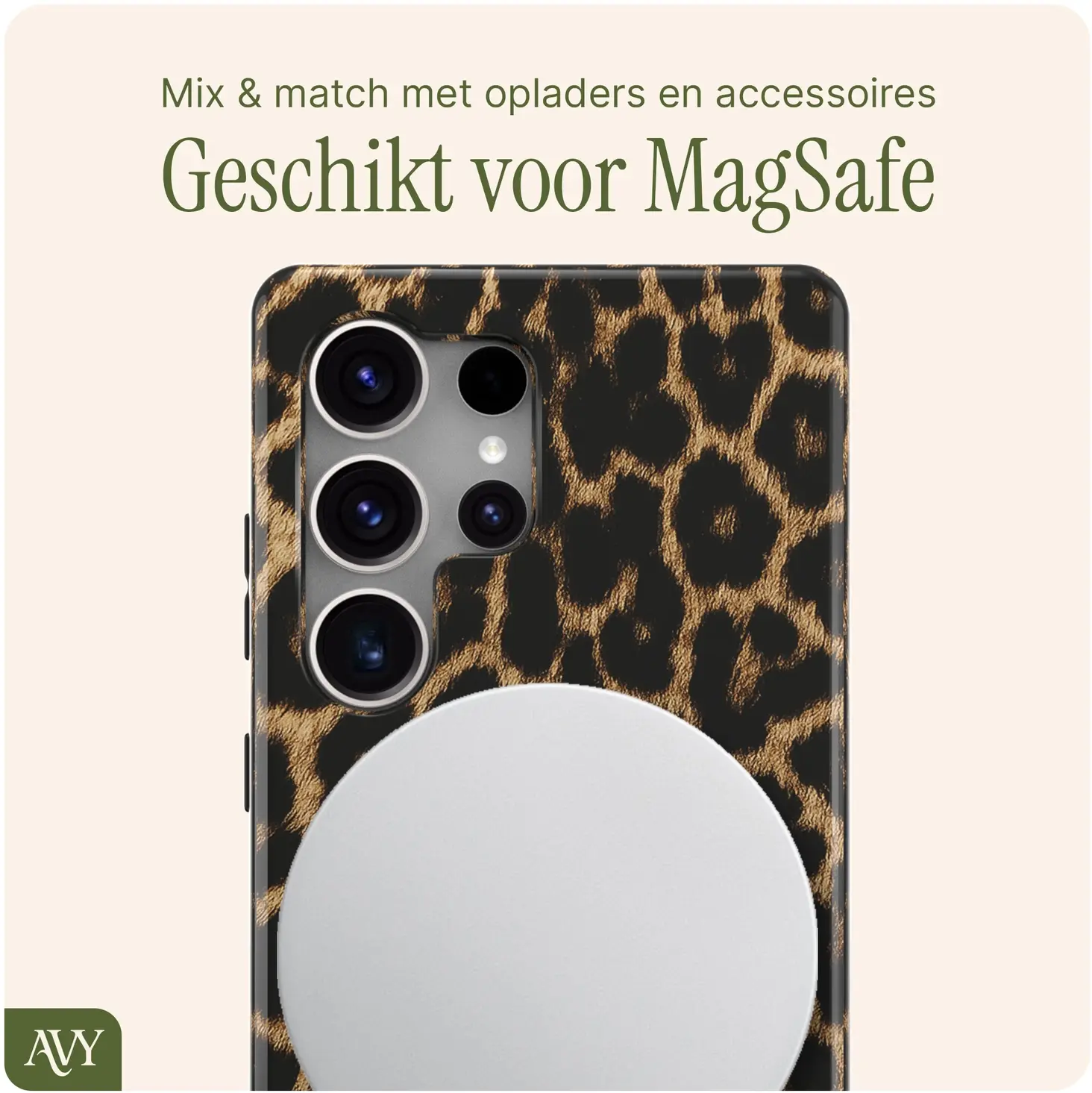 AVY Samsung Galaxy S25 Ultra MagSafe Hoesje met Koord (120CM) Panthera Chic afbeelding 8