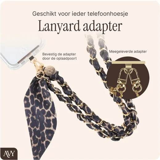 AVY Apple iPhone 16 MagSafe Hoesje met Koord (120CM) Panthera Chic afbeelding 11