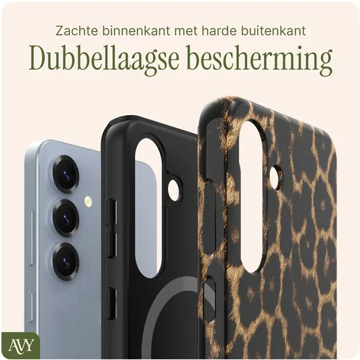 AVY Samsung Galaxy S24 MagSafe Hoesje met Koord (120CM) Panthera Chic afbeelding 6