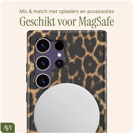 AVY Samsung Galaxy S24 Ultra MagSafe Hoesje met Koord (120CM) Panthera Chic afbeelding 8