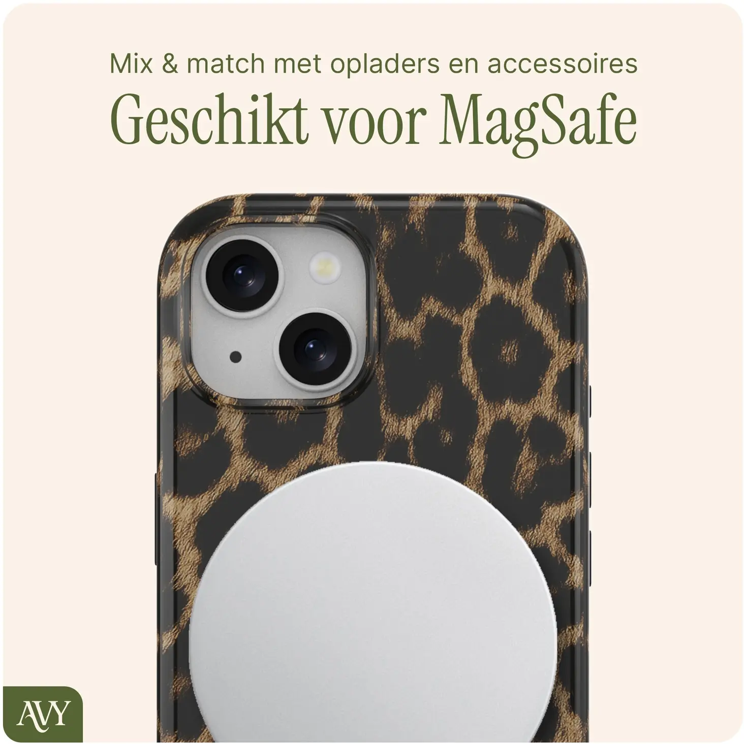 AVY Apple iPhone 15 MagSafe Hoesje met Koord (120CM) Panthera Chic afbeelding 9