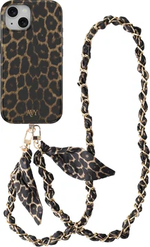 AVY Apple iPhone 15 MagSafe Hoesje met Koord (120CM) Panthera Chic