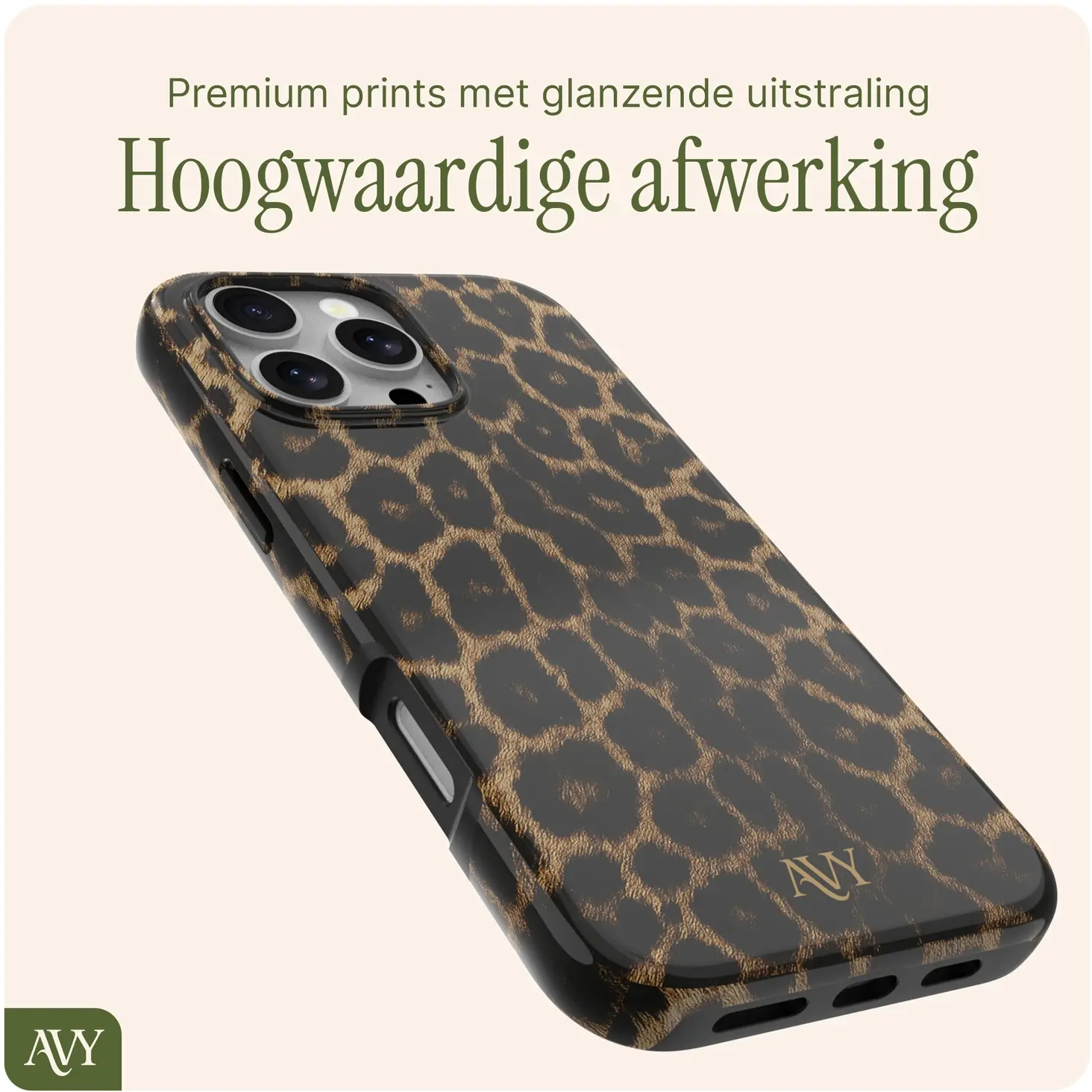 AVY Apple iPhone 15 Pro Max MagSafe Hoesje met Koord (120CM) Panthera Chic afbeelding 8