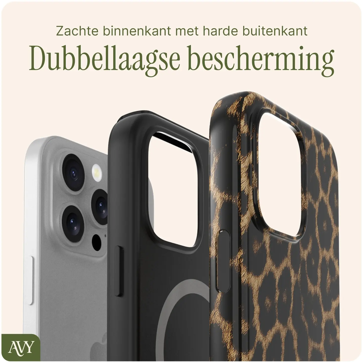 AVY Apple iPhone 15 Pro Max MagSafe Hoesje met Koord (120CM) Panthera Chic afbeelding 7