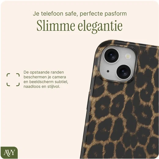 AVY Apple iPhone 14 / 13 MagSafe Hoesje met Koord (120CM) Panthera Chic afbeelding 5