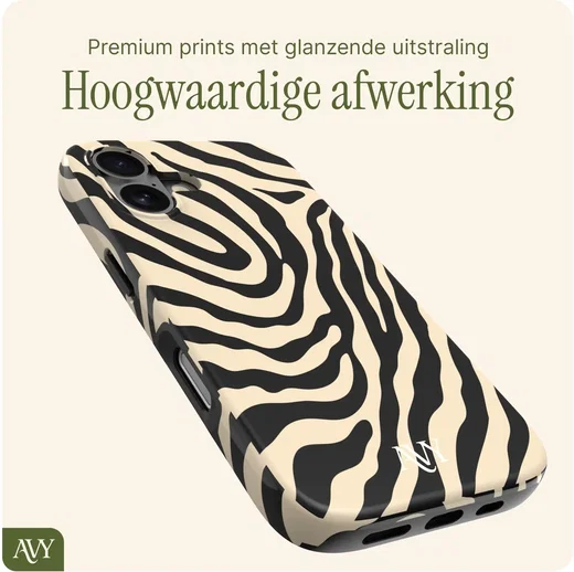 AVY Apple iPhone 17 MagSafe Hoesje met Koord (120CM) Serengeti Zebra afbeelding 7