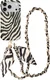 AVY Apple iPhone 17 Pro MagSafe Hoesje met Koord (120CM) Serengeti Zebra