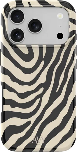 AVY Apple iPhone 17 Pro MagSafe Hoesje met Koord (120CM) Serengeti Zebra afbeelding 13
