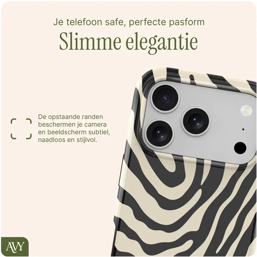 AVY Apple iPhone 17 Pro Max MagSafe Hoesje met Koord (120CM) Serengeti Zebra afbeelding 5