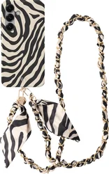 AVY Samsung Galaxy S25 MagSafe Hoesje met Koord (120CM) Serengeti Zebra afbeelding