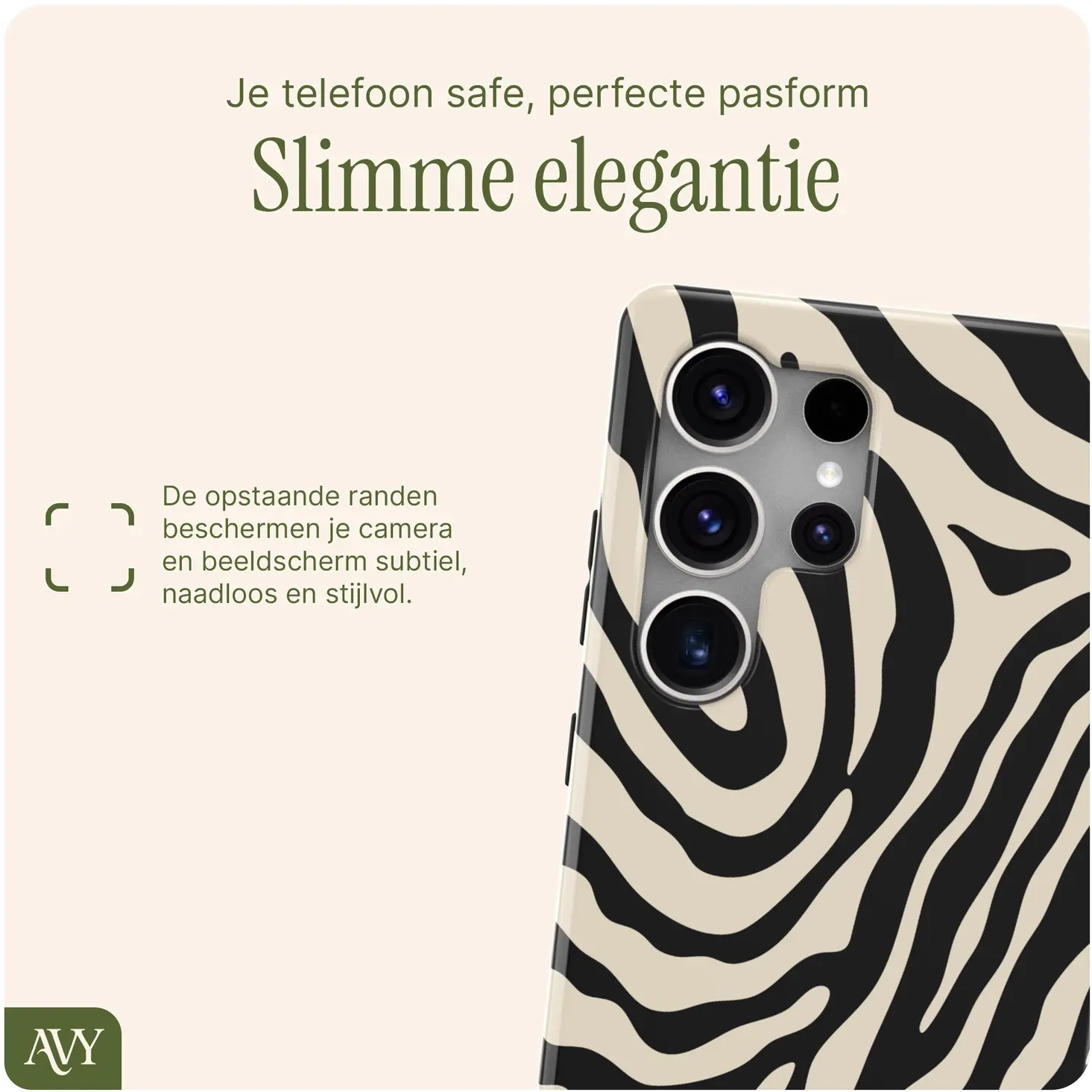 AVY Samsung Galaxy S25 Ultra MagSafe Hoesje met Koord (120CM) Serengeti Zebra afbeelding 4