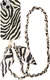 AVY Apple iPhone 14 / 13 MagSafe Hoesje met Koord (120CM) Serengeti Zebra
