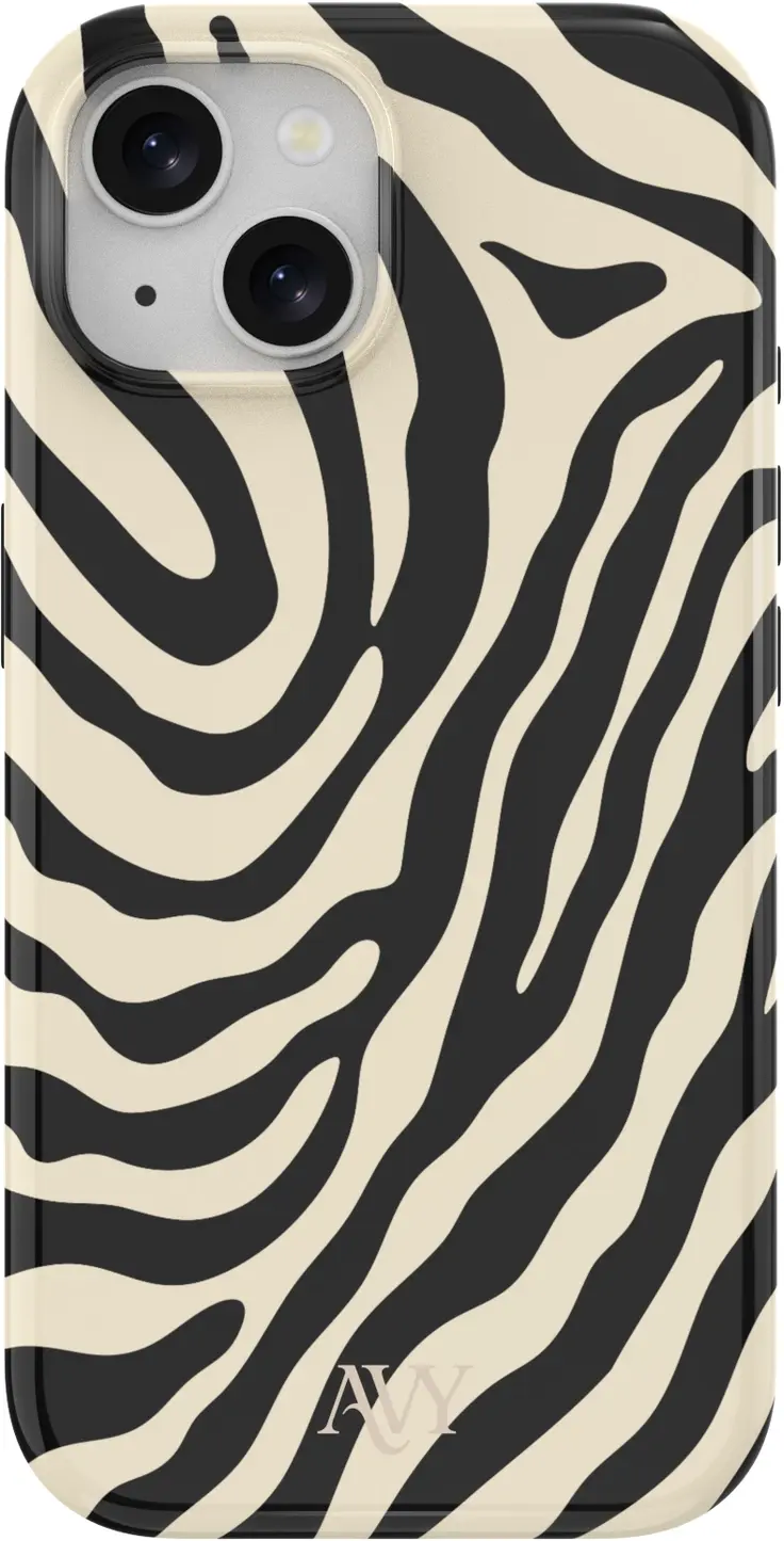 AVY Apple iPhone 14 / 13 MagSafe Hoesje met Koord (120CM) Serengeti Zebra afbeelding 12