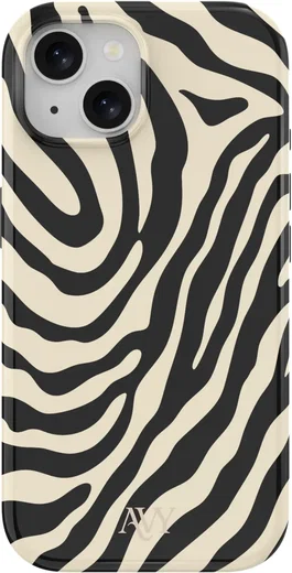 AVY Apple iPhone 14 / 13 MagSafe Hoesje met Koord (120CM) Serengeti Zebra afbeelding 12