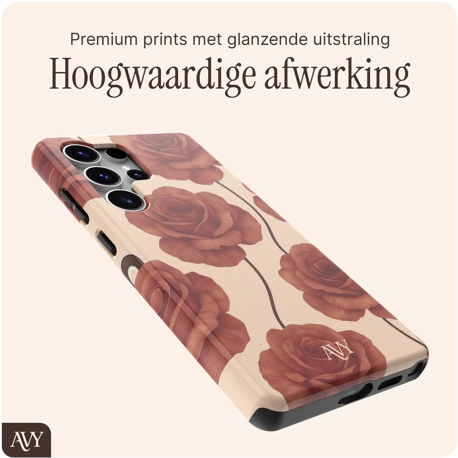 AVY Samsung Galaxy S25 Ultra MagSafe Hoesje met Koord (120CM) Botanique Roses afbeelding 6