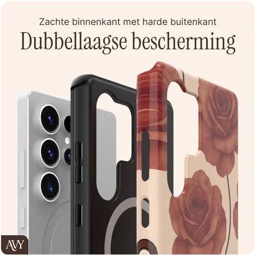 AVY Samsung Galaxy S25 Ultra MagSafe Hoesje met Koord (120CM) Botanique Roses afbeelding 5