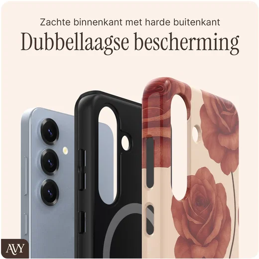 AVY Samsung Galaxy S24 MagSafe Hoesje met Koord (120CM) Botanique Roses afbeelding 5
