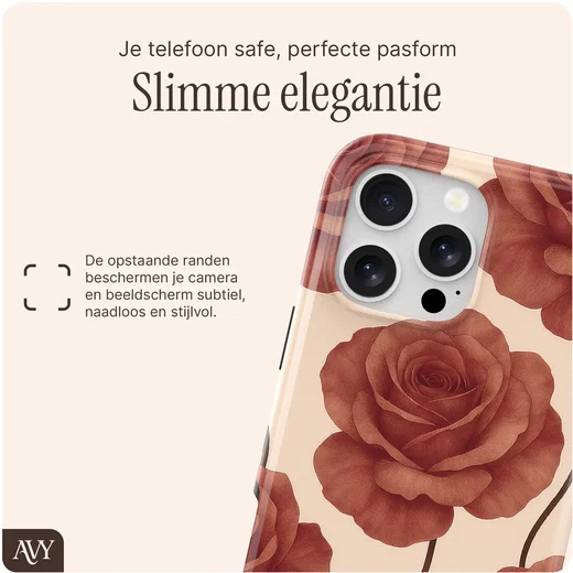 AVY Apple iPhone 15 Pro Max MagSafe Hoesje met Koord (120CM) Botanique Roses afbeelding 5