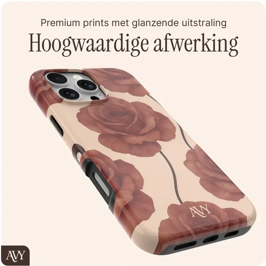 AVY Apple iPhone 15 Pro Max MagSafe Hoesje met Koord (120CM) Botanique Roses afbeelding 7
